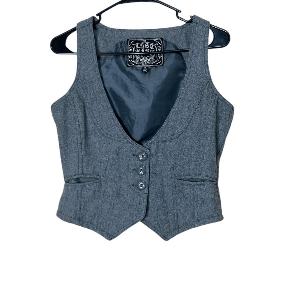 Vintage Last Kiss Y2K Wool‎ Blend Vest Size M